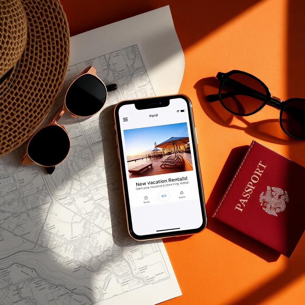 Phone showing a new vacation rental notification